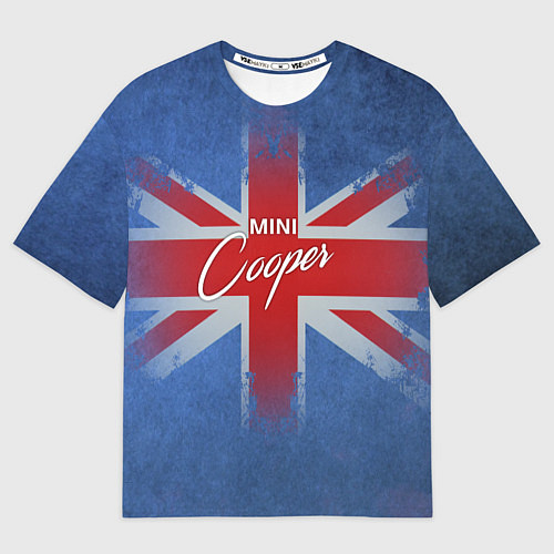 Мужская футболка оверсайз Mini cooper Великобритания / 3D-принт – фото 1