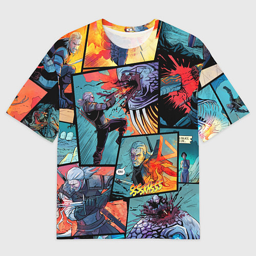 Мужская футболка оверсайз Ведьмак The Witcher комикс / 3D-принт – фото 1