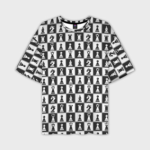 Мужская футболка оверсайз Шахматы Шахматные Фигуры / 3D-принт – фото 1