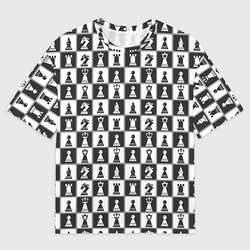 Мужская футболка оверсайз Шахматы Шахматные Фигуры / 3D-принт – фото 1