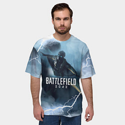 Футболка оверсайз мужская WINGSUIT BATTLEFIELD 2042, цвет: 3D-принт — фото 2