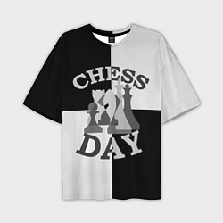 Мужская футболка оверсайз Шахматный День