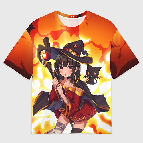 Мужская футболка оверсайз MeguminYunyun / 3D-принт – фото 1