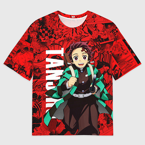 Мужская футболка оверсайз Танджиро Камадо ,Клинок, рассекающий демонов / 3D-принт – фото 1