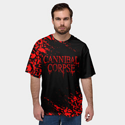 Футболка оверсайз мужская CANNIBAL CORPSE КРАСНЫЕ ЧЕРЕПА, цвет: 3D-принт — фото 2