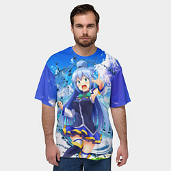 Футболка оверсайз мужская Aqua Beach, цвет: 3D-принт — фото 2