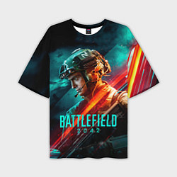 Мужская футболка оверсайз Battlefield 2042 game art