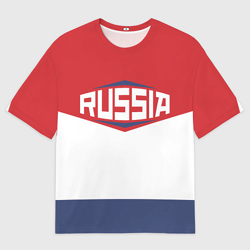 Мужская футболка оверсайз Russia / 3D-принт – фото 1