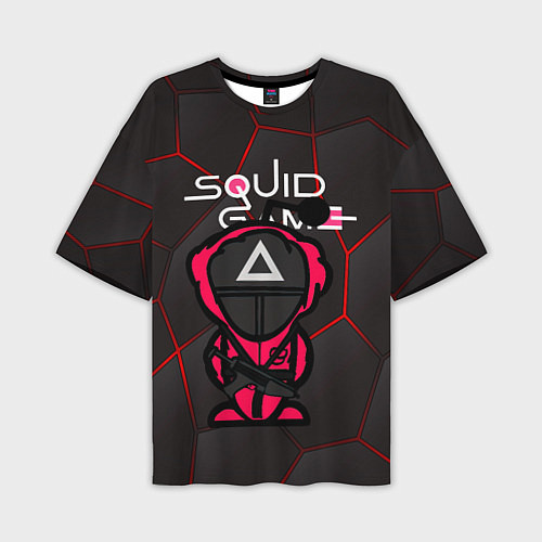 Мужская футболка оверсайз Squid game BLACK / 3D-принт – фото 1