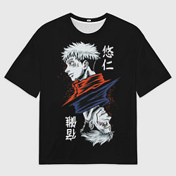 Футболка оверсайз мужская ИТАДОРИ СУКУНА ITADORI SUKUNA МАГИЧЕСКАЯ БИТВА, цвет: 3D-принт