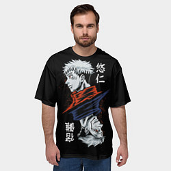 Футболка оверсайз мужская ИТАДОРИ СУКУНА ITADORI SUKUNA МАГИЧЕСКАЯ БИТВА, цвет: 3D-принт — фото 2