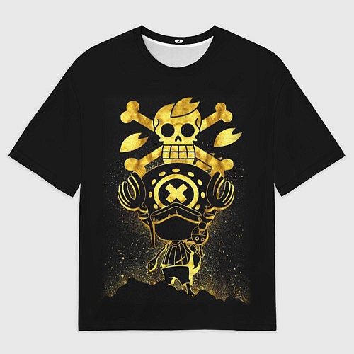 Мужская футболка оверсайз ONE PIECE ВАН ПИС GOLDEN / 3D-принт – фото 1