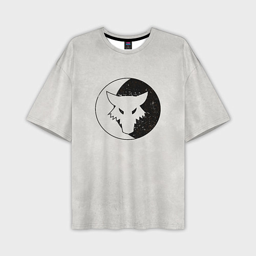 Мужская футболка оверсайз Лунные волки ранний лого цвет легиона / 3D-принт – фото 1