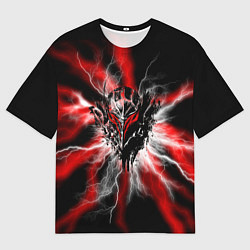 Мужская футболка оверсайз Berserk разряд молнии