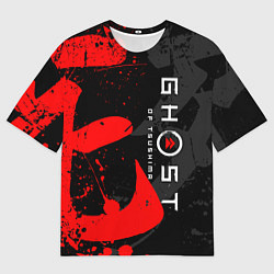 Футболка оверсайз мужская GHOST OF TSUSHIMA ПРИЗРАК ЦУСИМЫ, цвет: 3D-принт