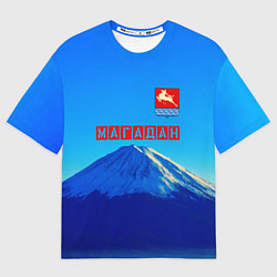 Футболка оверсайз мужская Магадан герб, цвет: 3D-принт