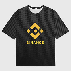 Мужская футболка оверсайз БИНАНС ЛОГО CARBON BINANCE LOGO