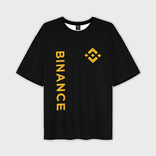 Мужская футболка оверсайз БИНАНС ЛОГО КАРБОН BINANCE LOGO / 3D-принт – фото 1