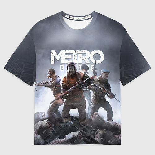 Мужская футболка оверсайз МЕТРО ИСХОД АРТЁМ ,ЯДЕРНАЯ ЗИМА METRO EXODUS / 3D-принт – фото 1