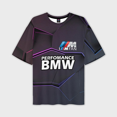 Мужская футболка оверсайз BMW Perfomance / 3D-принт – фото 1