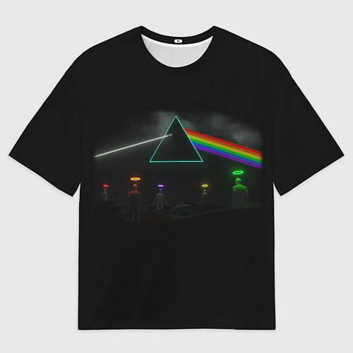 Мужская футболка оверсайз ПИНК ФЛОЙД PINK FLOYD LOGO / 3D-принт – фото 1