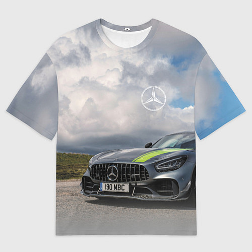 Мужская футболка оверсайз Mercedes V8 Biturbo Racing Team AMG / 3D-принт – фото 1