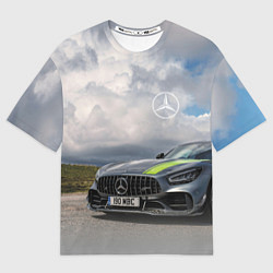 Футболка оверсайз мужская Mercedes V8 Biturbo Racing Team AMG, цвет: 3D-принт