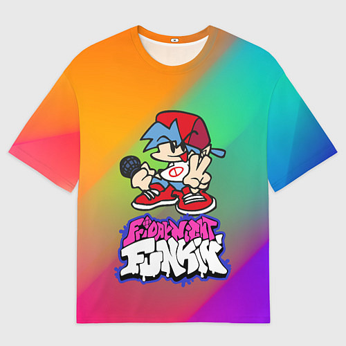 Мужская футболка оверсайз BOYFRIEND FRIDAY NIGHT FUNKIN / 3D-принт – фото 1