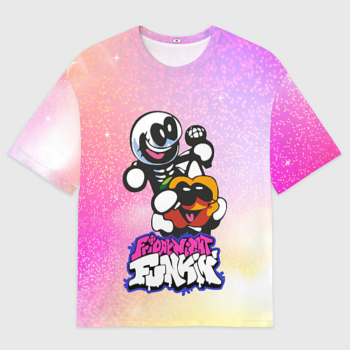Мужская футболка оверсайз Skid and Pump Friday Night Funkin / 3D-принт – фото 1