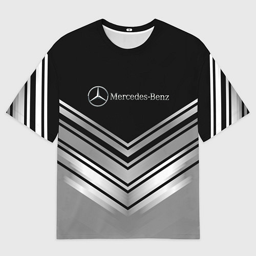 Мужская футболка оверсайз Mercedes-Benz Текстура / 3D-принт – фото 1