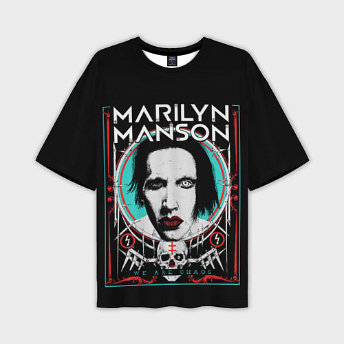 Мужская футболка оверсайз Marilyn Manson - We are chaos / 3D-принт – фото 1