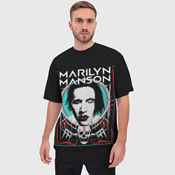 Футболка оверсайз мужская Marilyn Manson - We are chaos, цвет: 3D-принт — фото 2