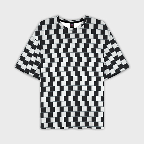 Мужская футболка оверсайз Шахматная Иллюзия Искажения / 3D-принт – фото 1