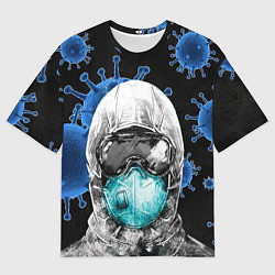 Футболка оверсайз мужская Protection against Covid-19, цвет: 3D-принт