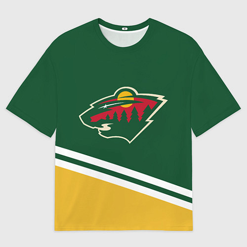 Мужская футболка оверсайз Minnesota Wild NHL / 3D-принт – фото 1