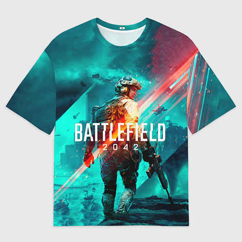 Мужская футболка оверсайз Battlefield 2042 игровой арт / 3D-принт – фото 1