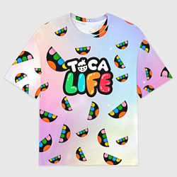 Футболка оверсайз мужская Toca Life: Smile Logo, цвет: 3D-принт
