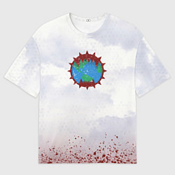 Мужская футболка оверсайз Пожиратели миров до Ереси цвет легиона