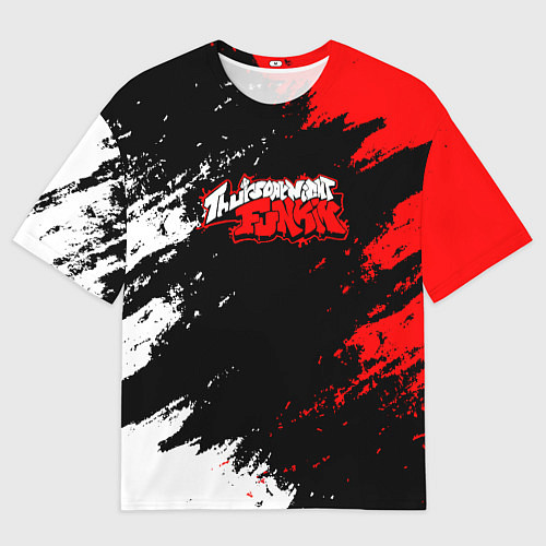 Мужская футболка оверсайз Friday Night Funkin - логотип игры / 3D-принт – фото 1