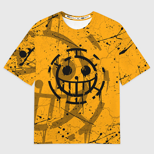 Мужская футболка оверсайз ONE PIECE ПИРАТЫ ЛОГО / 3D-принт – фото 1