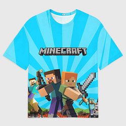 Мужская футболка оверсайз МАЙНКРАФТ ГЕРОИ ИГРЫ MINECRAFT