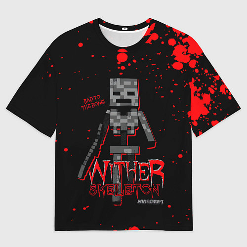 Мужская футболка оверсайз WITHER SKELETON / 3D-принт – фото 1