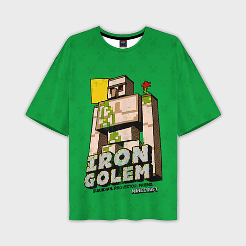Мужская футболка оверсайз Железный Голем - Minecraft / 3D-принт – фото 1