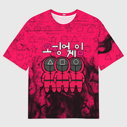 Мужская футболка оверсайз Игра в кальмара: Стражи