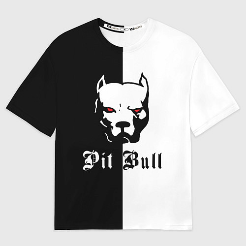 Мужская футболка оверсайз Pit Bull боец / 3D-принт – фото 1