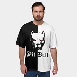 Футболка оверсайз мужская Pit Bull боец, цвет: 3D-принт — фото 2