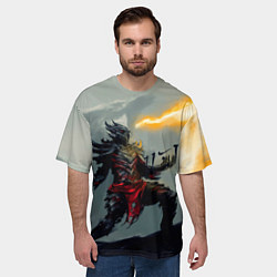 Футболка оверсайз мужская Dragonborne is here, цвет: 3D-принт — фото 2