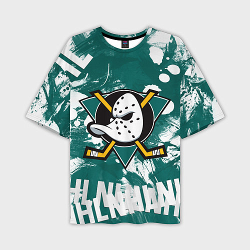 Мужская футболка оверсайз Анахайм Дакс Anaheim Ducks / 3D-принт – фото 1