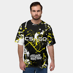 Футболка оверсайз мужская CS:GO Брызги красок, цвет: 3D-принт — фото 2