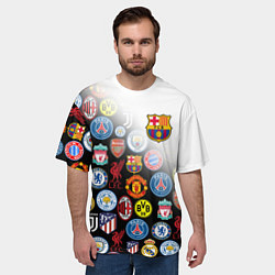 Футболка оверсайз мужская FC BARCELONA LOGOBOMBING, цвет: 3D-принт — фото 2